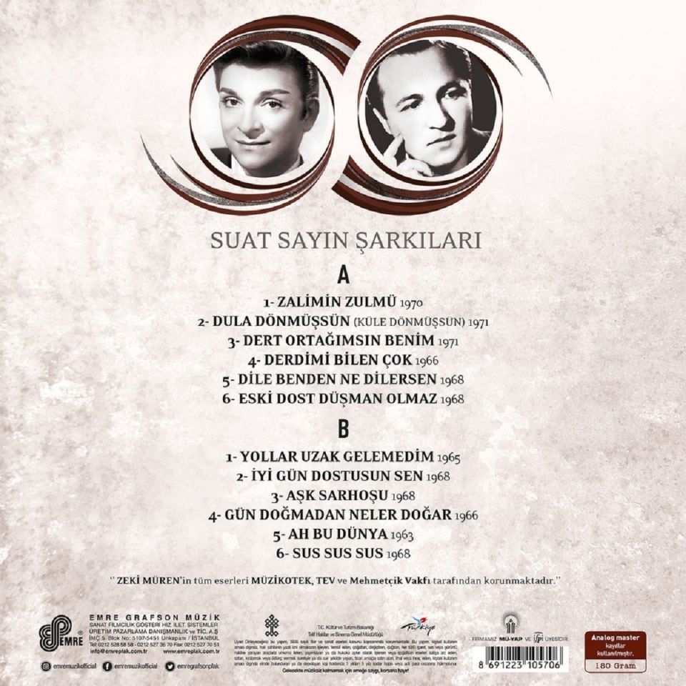 ZEKİ MÜREN - SUAT SAYIN ŞARKILARI (LP)