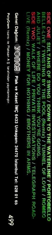 DIRE STRAITS - MONEY FOR NOTHING (MC) (1988)