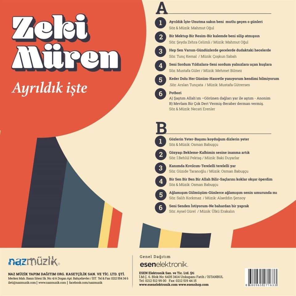 ZEKİ MÜREN - AYRILDIK İŞTE (LP)