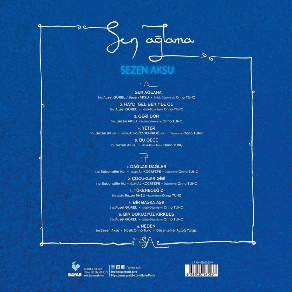 SEZEN AKSU - SEN AĞLAMA-NEDEN (LP)