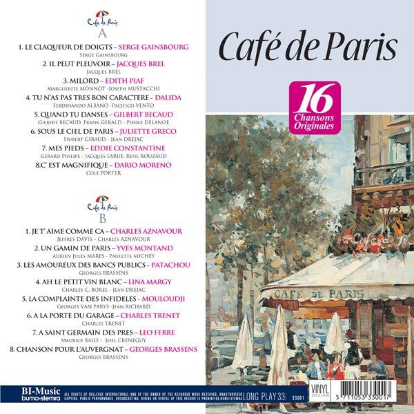 CAFE DE PARIS - VARIOUS (LP)