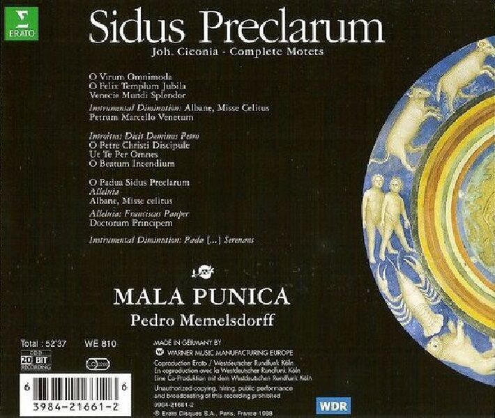 SIDUS PRECLARUM - MALA PUNICA & PEDRO MEMELSDORFF (CD) (1998)