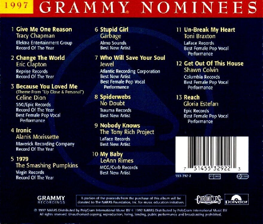GRAMMY NOMINEES 1997 - VARIOUS (CD) (1997)