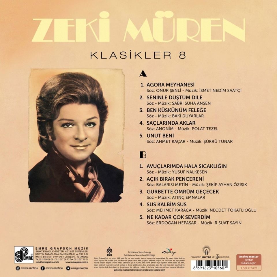 ZEKİ MÜREN - KLASİKLER 8 (LP)