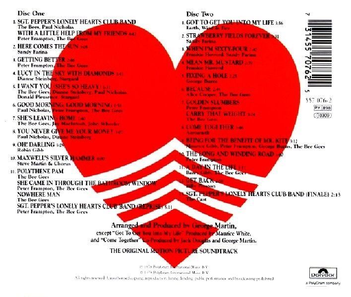 SGT. PEPPER'S LONELY HEARTS CLUB BAND - SOUNDTRACK (2 CD) (1978)