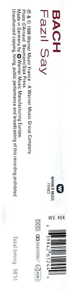 FAZIL SAY - BACH (MC)