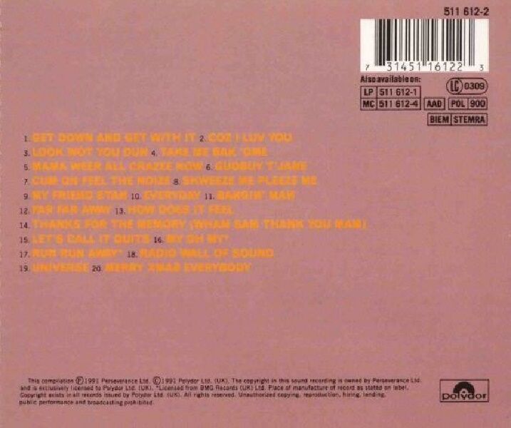 SLADE - WALL OF HITS (CD) (1991)