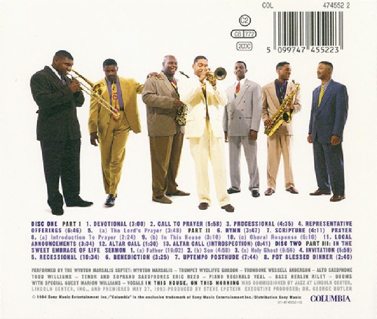 WYNTON MARSALIS SEPTET - IN THIS HOUSE ON THIS MORNING (2 CD) (1994)