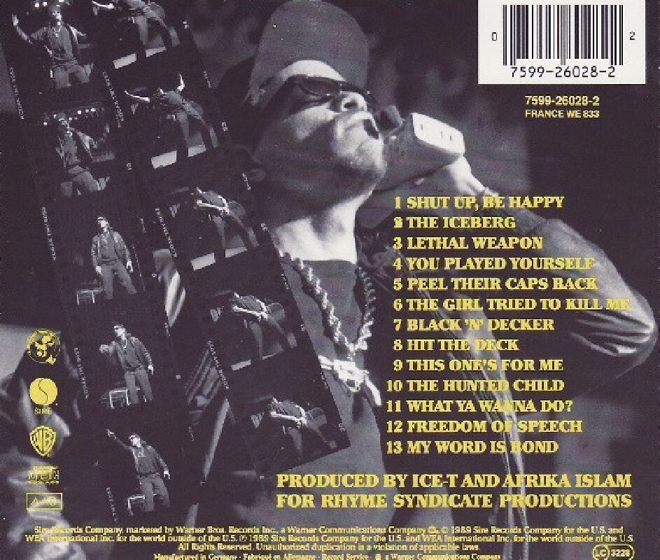 ICE-T - THE ICEBERG FREEDOM OF SPEECH  JUST WATCH WHAT YOU SAY (CD)(1989)